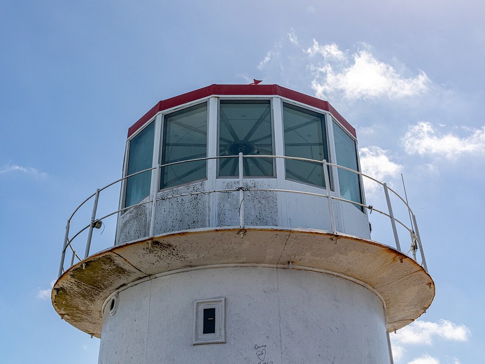 Old Cape Point lighthouse against the sky