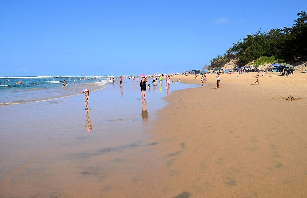 Visitors on the beach at Cape Vidal