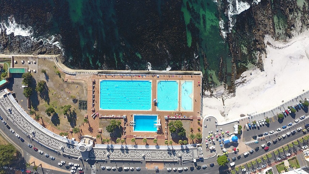 Sea Point’s public swimming pools; representative neighborhood setting, not The Peninsula hotel